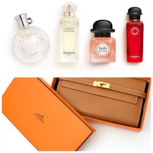 4 Hermes women's perfumes + Hermes wallet