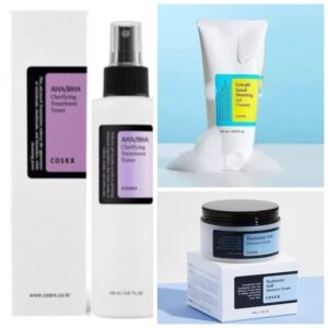 A range of skin care products from the Korean brand COSRX, which aim to clean, exfoliate and moisturize the skin effectively(3pieces)